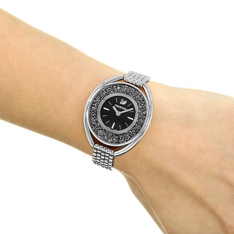 Swarovski 5181664 Steel Bracelet Case Black Dial Analog Women's Watch - Watch Home™