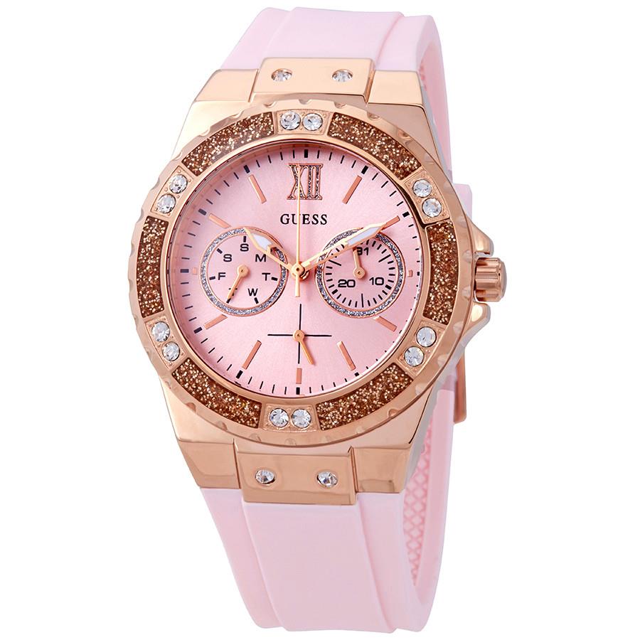 Guess W1053L3 Limelight Crystal Pink Dial Ladies Watch