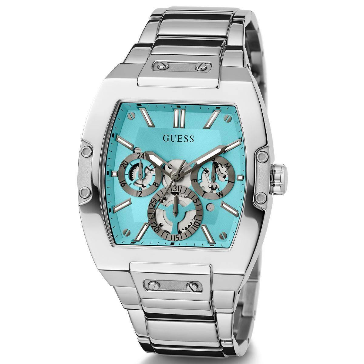 Guess Mens Silver Tone Multi-function Watch