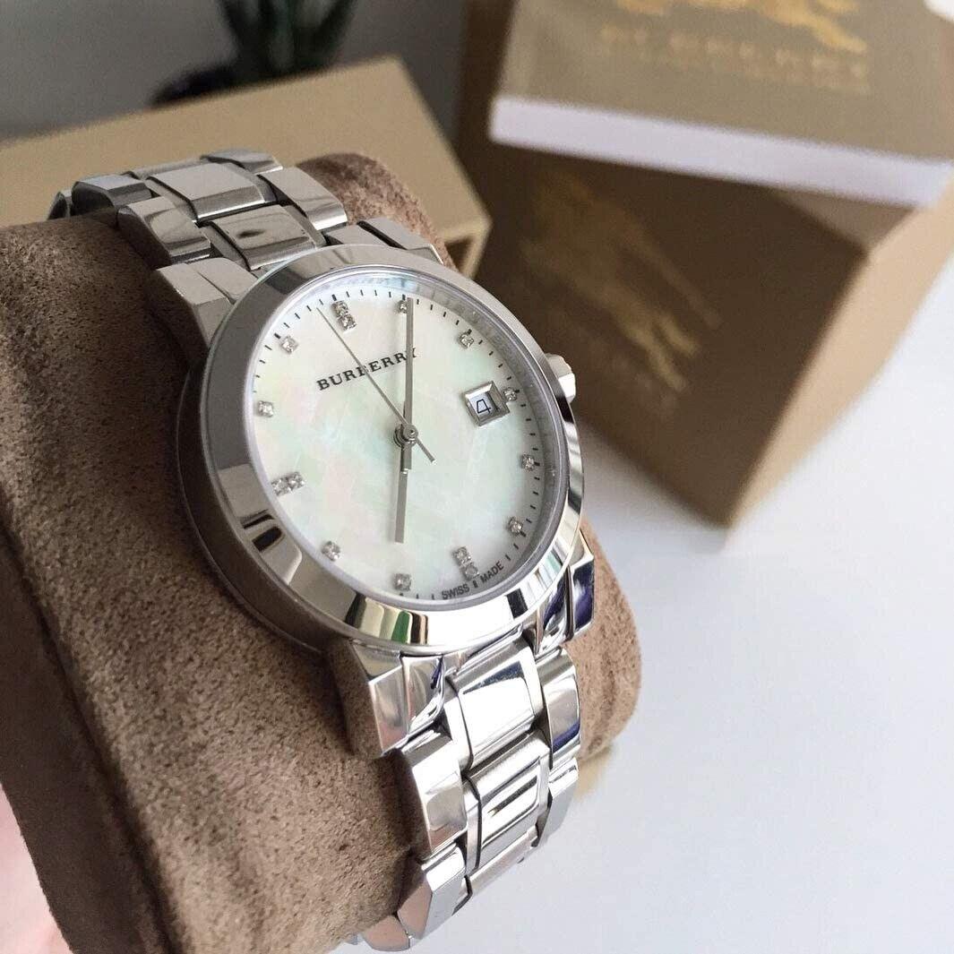 Burberry BU9125 The City Silver Dial Silver Women's Watch