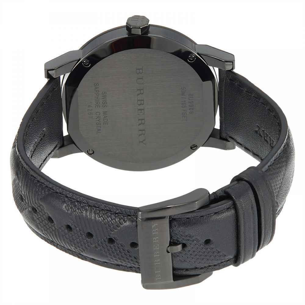 Burberry BU9906 City Black Leather Strap Men's Watch - Watch Home™