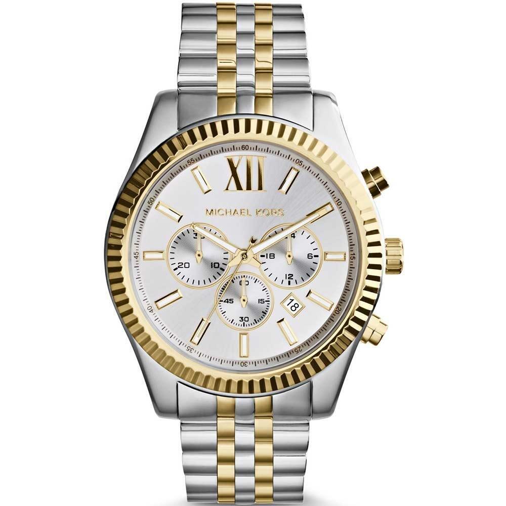 Michael Kors MK8344 Lexington Two Tone Gold Wrist Men's Watch