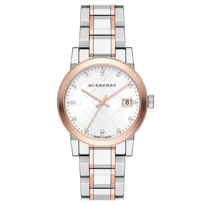 Burberry BU9127 Silver Dial Two-tone Ladies Watch