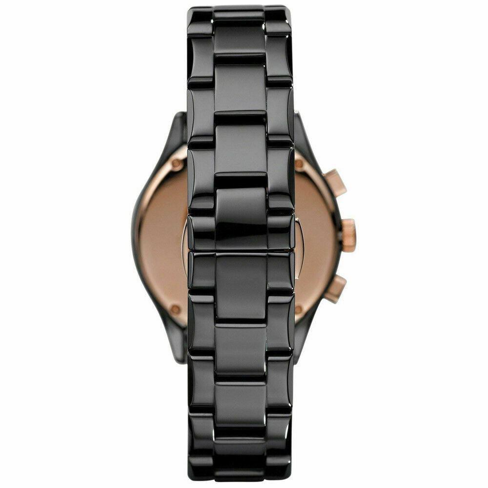 Emporio Armani AR1411 Emporio Black Ceramic Chronograph Women's Watch - Watch Home™