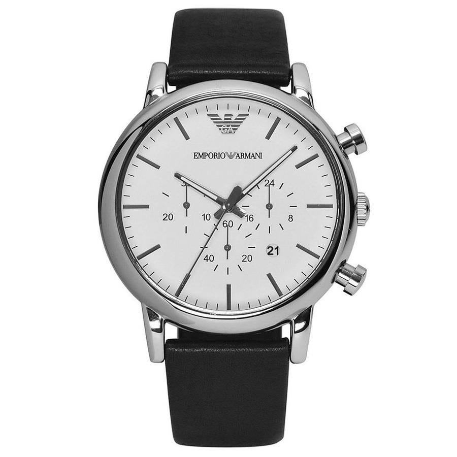 Emporio Armani AR1807 Chronograph Date Leather Strap Men's Watch