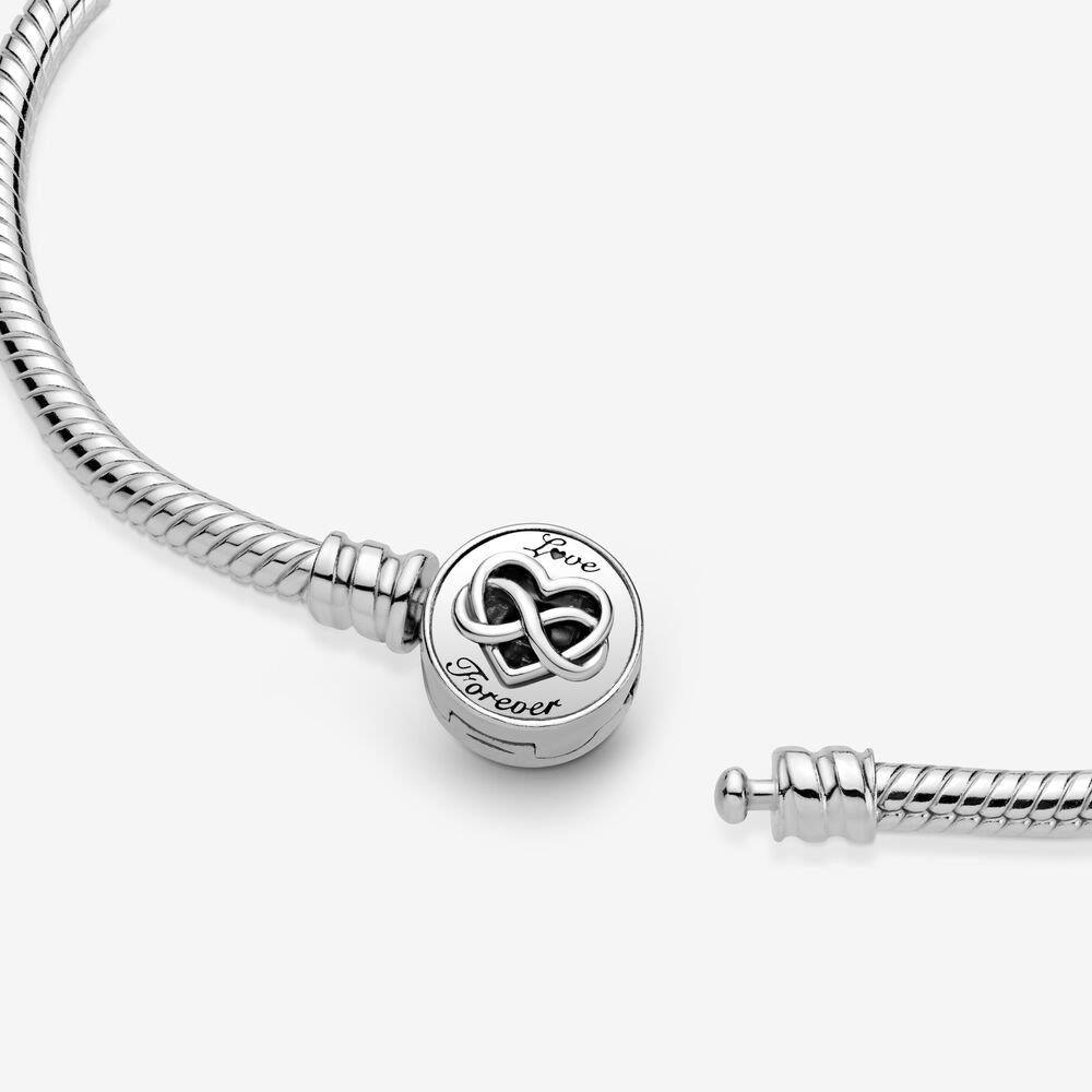 Pandora 599365C00-20 Moments Heart Infinity Clasp Snake Chain Bracelet - Watch Home™
