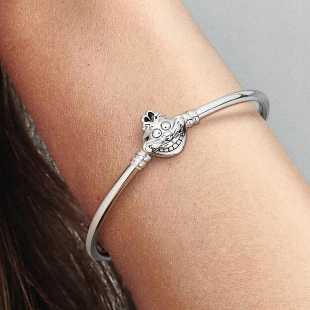 Pandora 599343C00-18 Disney Alice in Wonderland Cheshire Cat Clasp Moments Bangle - Watch Home™