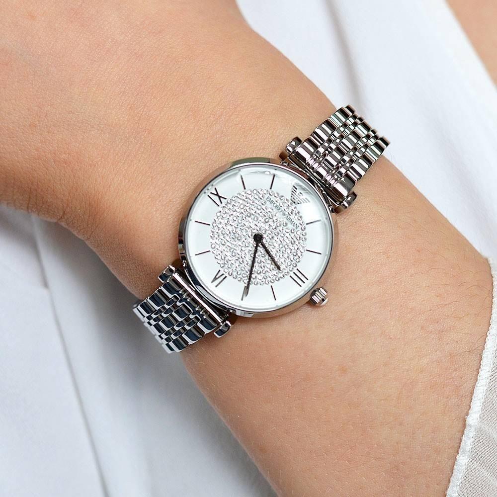 Emporio Armani AR1925 White Dial Stainless Steel Women's Watch - Watch Home™