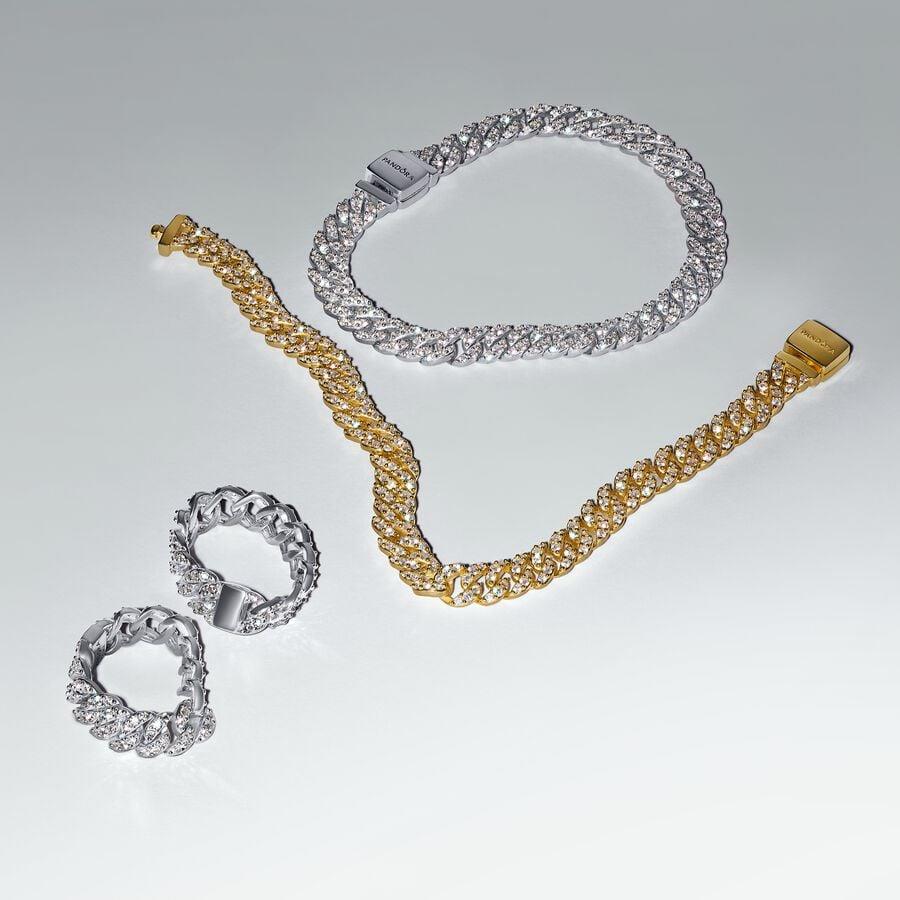 Pandora Timeless Pavé Cuban Chain Bracelet