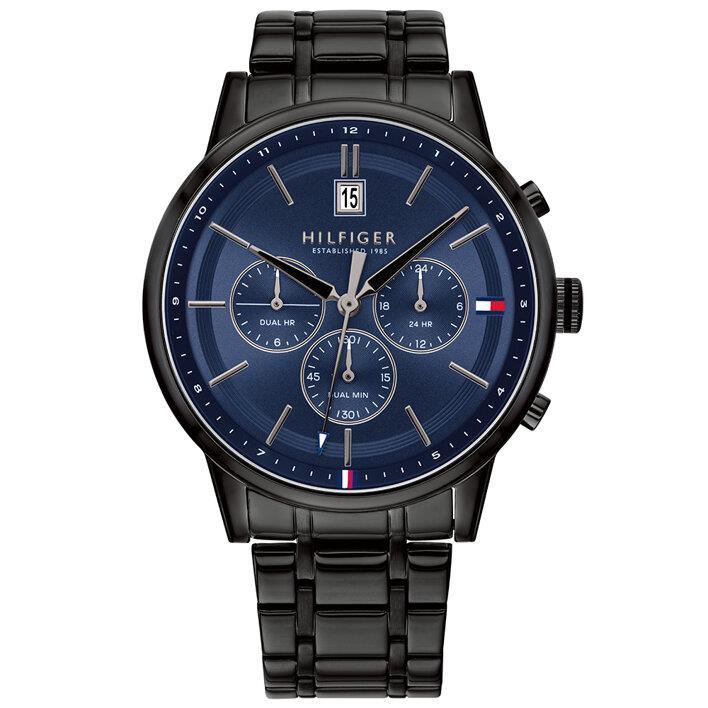 Tommy Hilfiger 1791633 Chronograph Black/Blue Men's Watch - Watch Home™