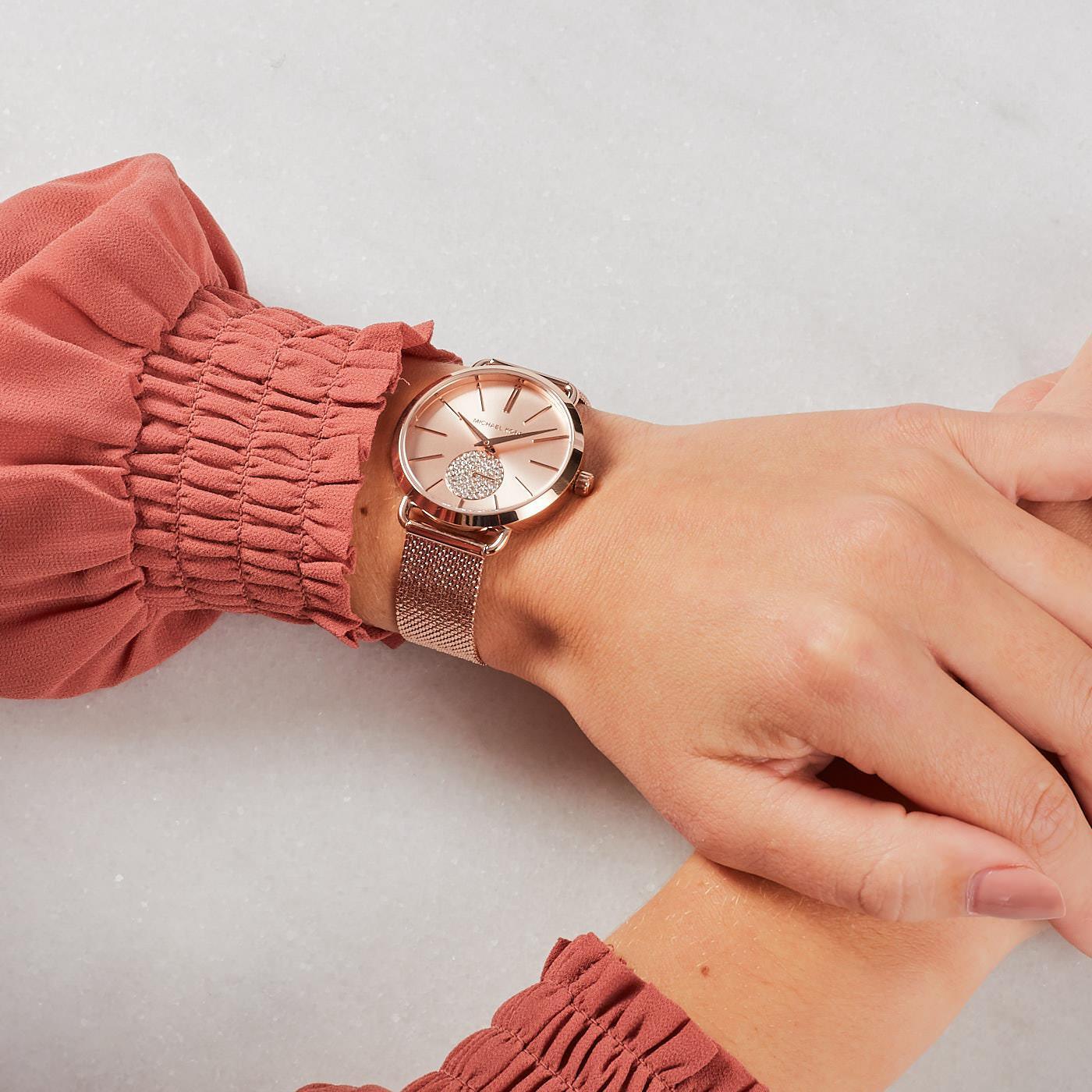 Michael Kors MK3845 Portia Rose Gol Steel Women's Watch - Watch Home™