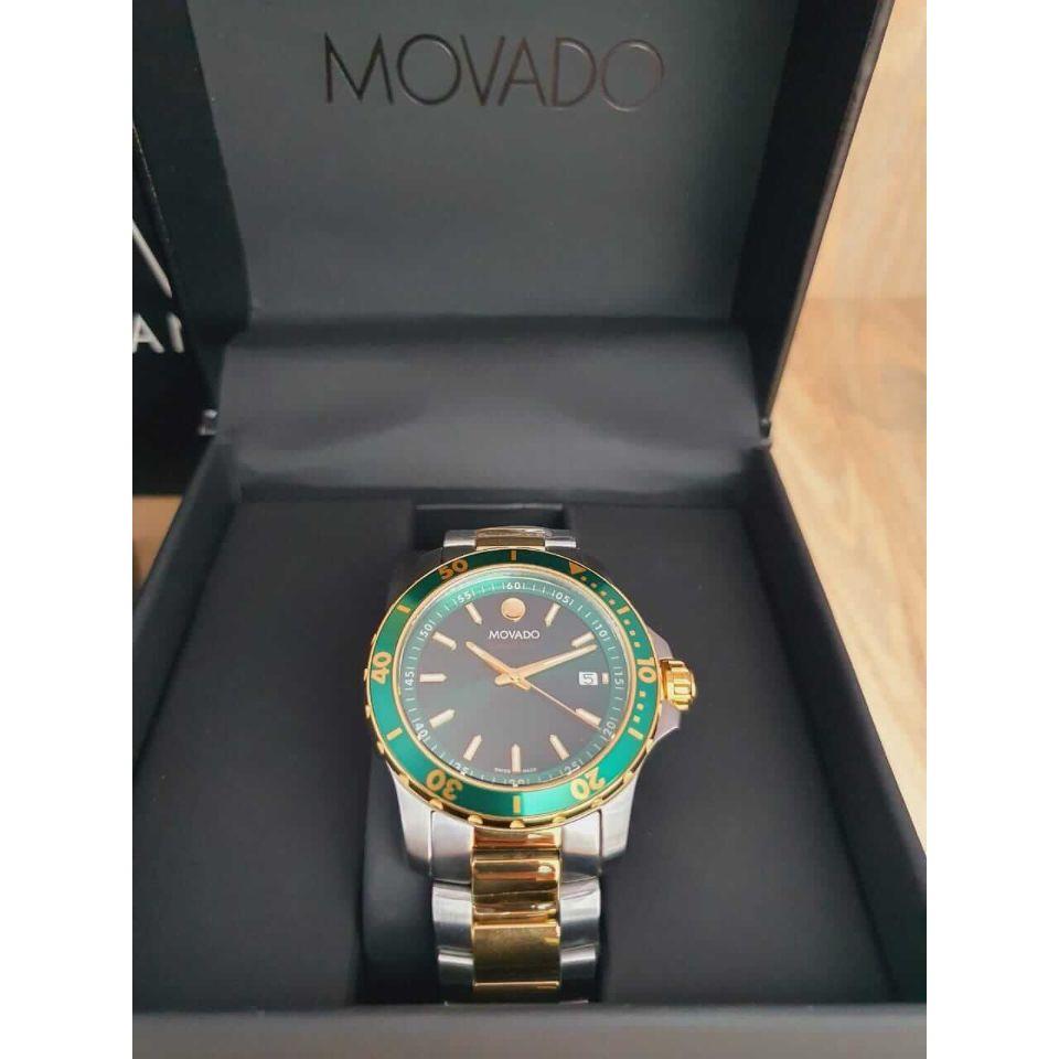 Movado 2600147 800 Green Dial Two-tone Men's Watch