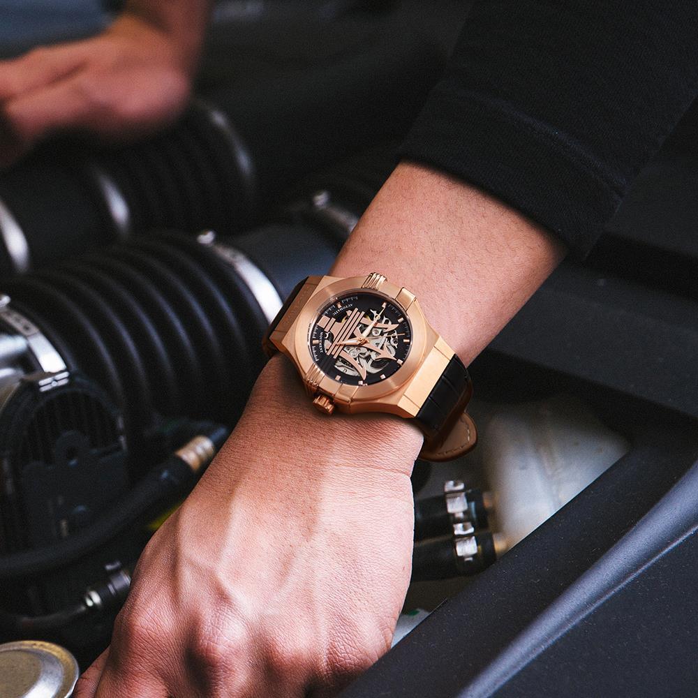 Maserati R8821108002 Potenza Automatic Black/Skeleton Dial Men's Watch - Watch Home™