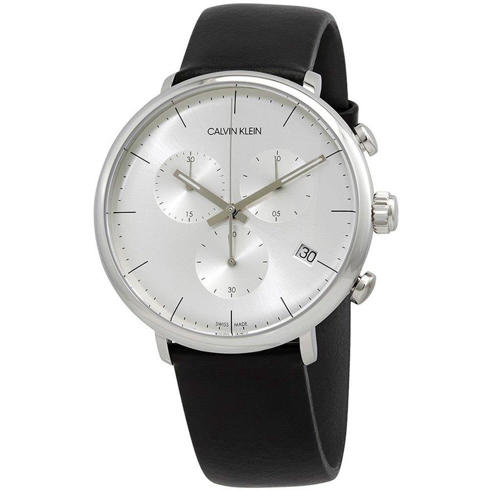 Calvin Klein K8M271C6 High Noon Chronograph Quartz Silver Dial Men's Watch - Watch Home™