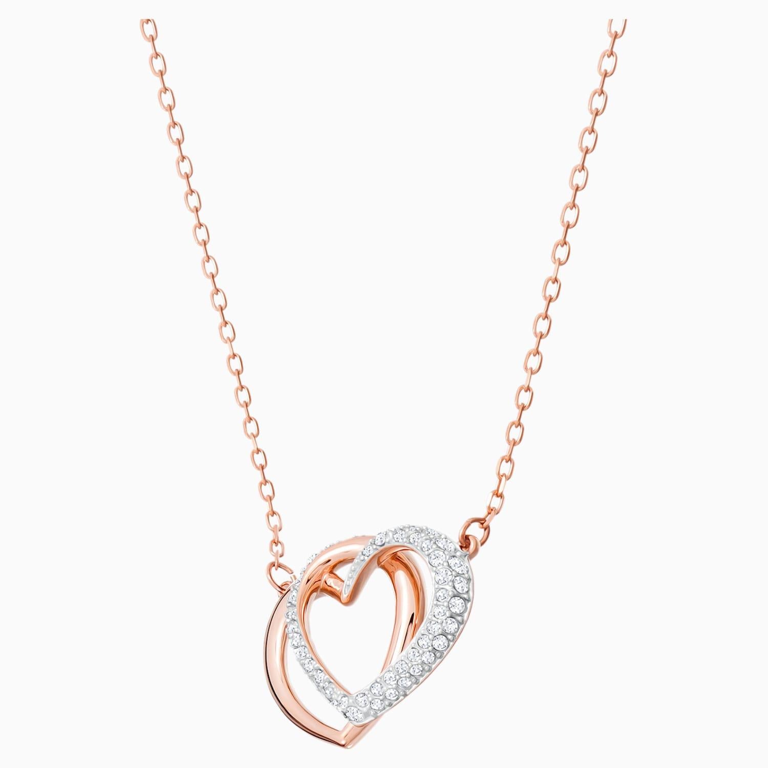 SWAROVSKI 5194826 DEAR NECKLACE, WHITE, ROSE-GOLD TONE PLATED