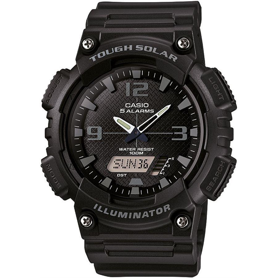 Casio AQ-S810W-1A2VDF Tough Solar Analog-Digital Black Resin Men's Watch