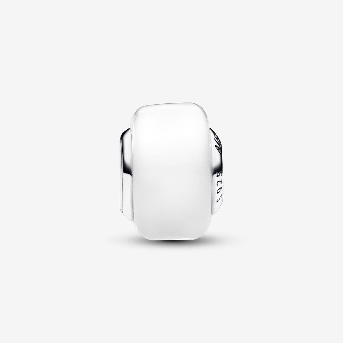 Pandora White Mini Murano Glass Charm