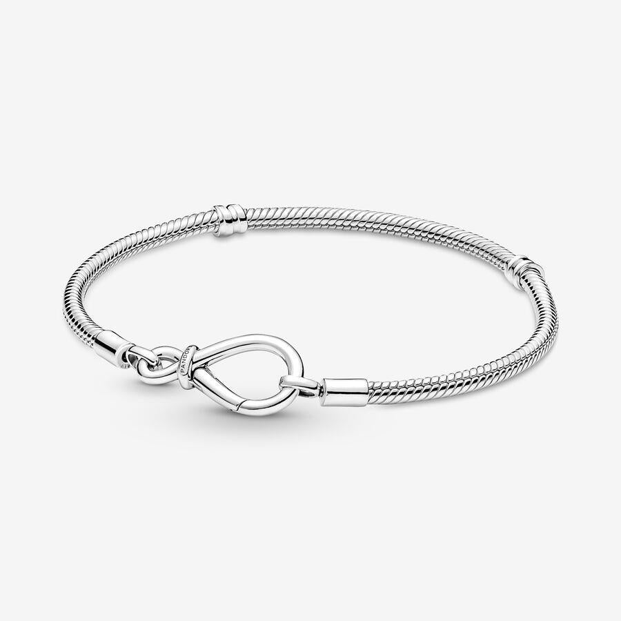 Pandora Moments Infinity Knot Snake Chain Bracelet 19 cm