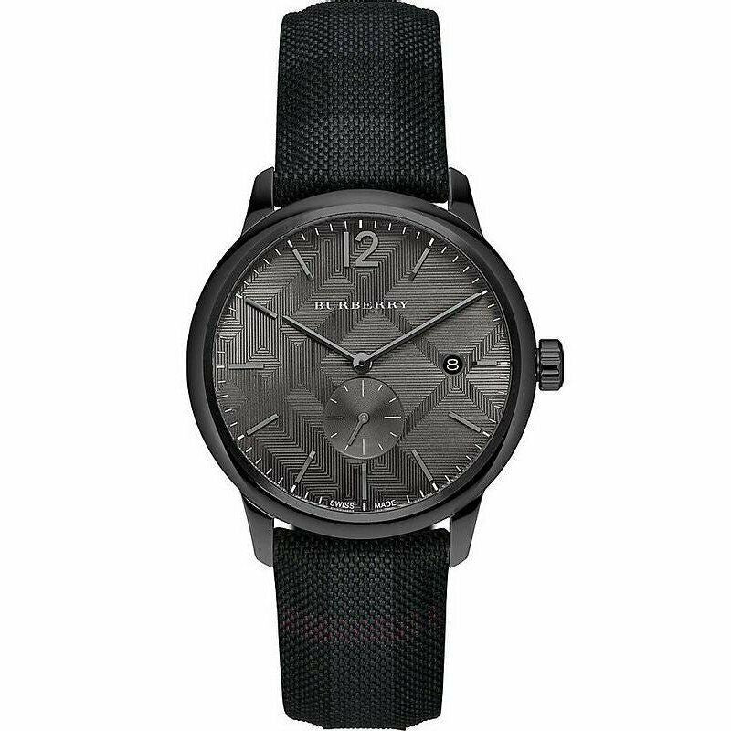 Burberry BU10010 Check Stamped Round Dial 40mm Men's Watch
