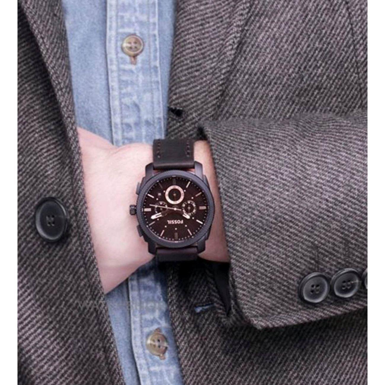 Fossil FS4656 Brown Leather Chronograph Quartz Men's Watch - Watch Home™