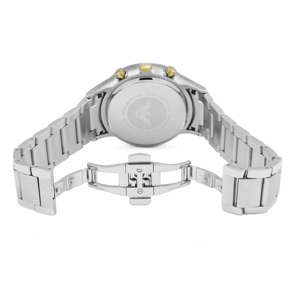 Emporio Armani Renato Silver Stainless Steel Chronograph Watch AR11047 - Watch Home™