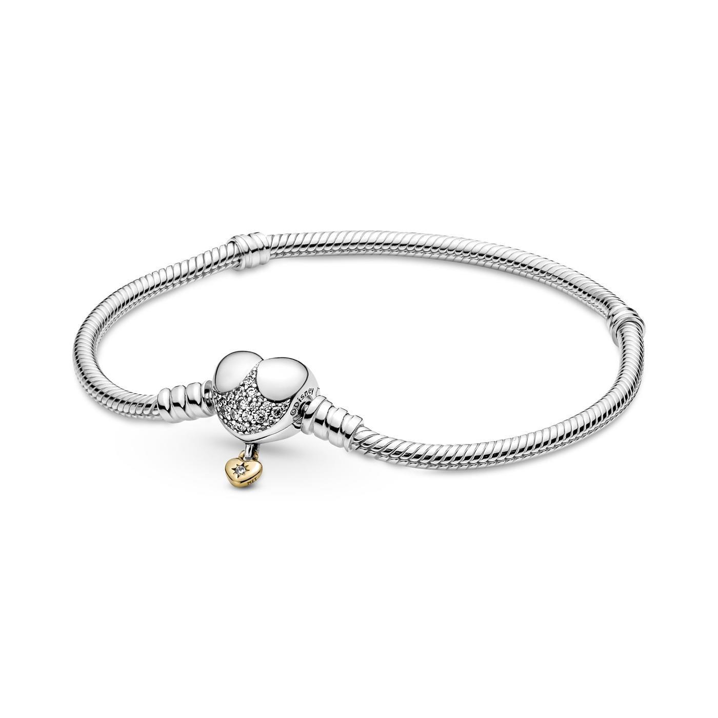 Pandora 569563C01-18 Moments Heart Snake Chain Bracelet - Watch Home™