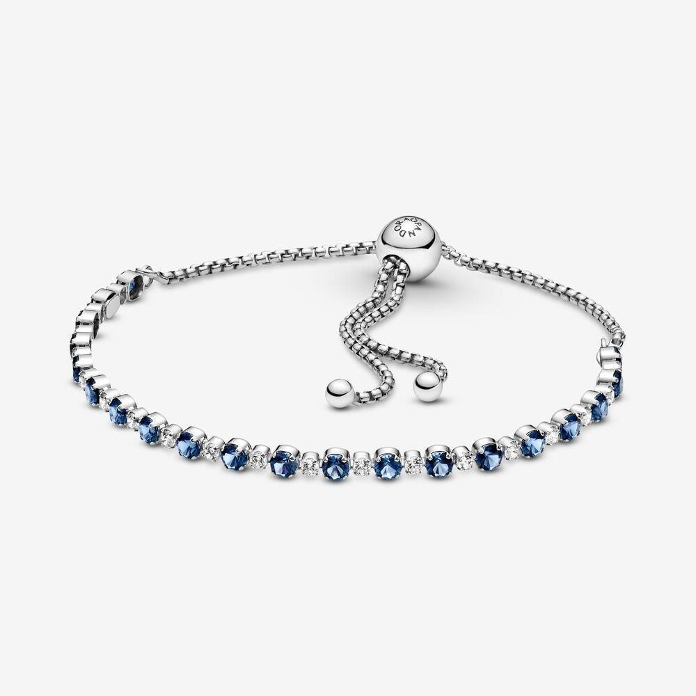 Pandora 599377C01 Blue and Clear Sparkle Slider Bracelet - Watch Home™