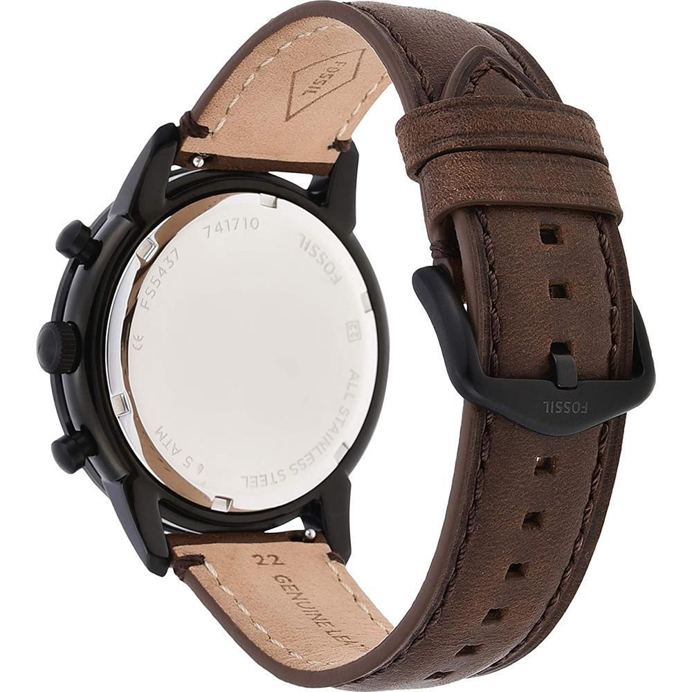 Fossil FS5437 Townsman 44mm Chronograph Brown Leather Mens Watch - Watch Home™