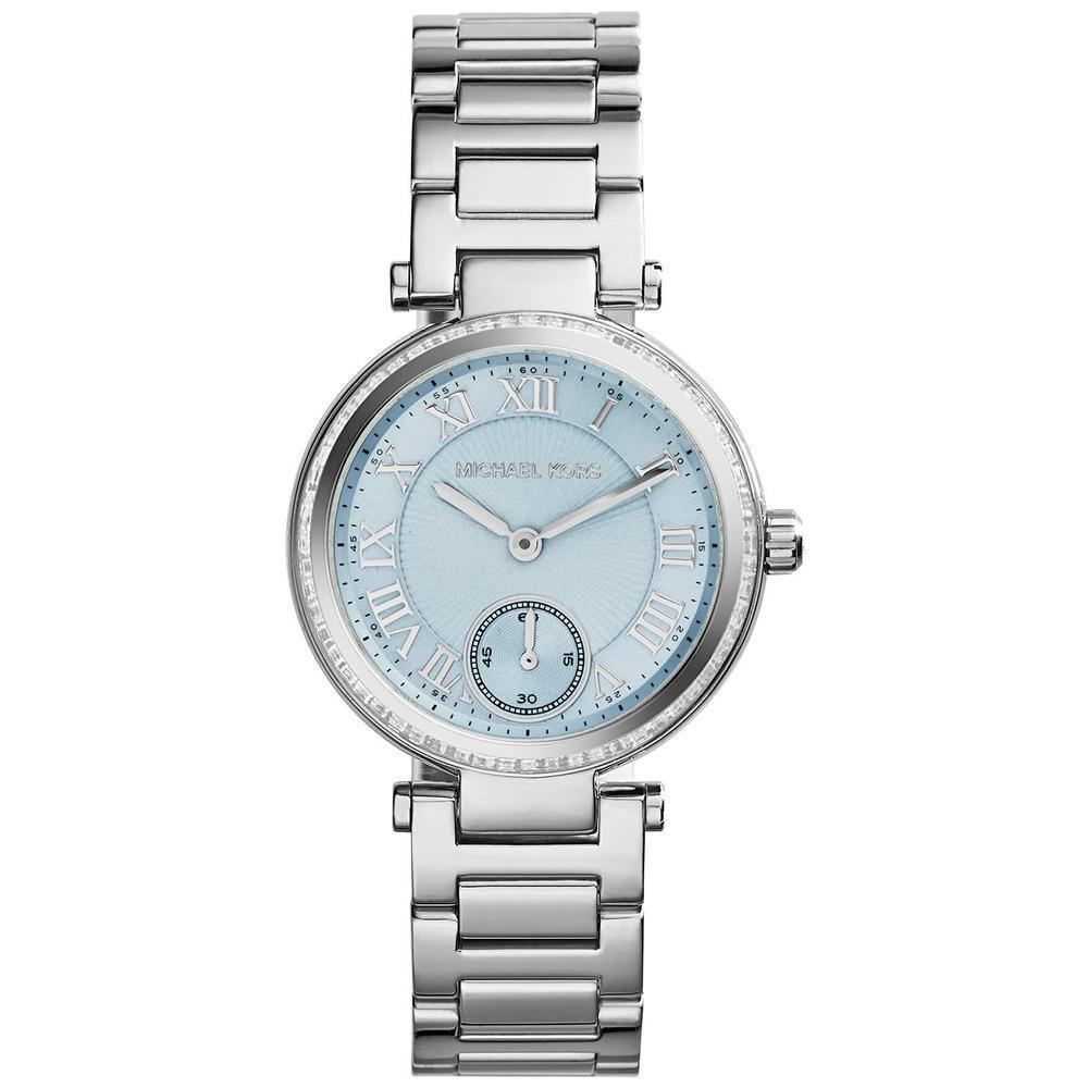 Michael Kors MK5988 Light Blue Silver Stainless Steel Women's Watch - Watch Home™
